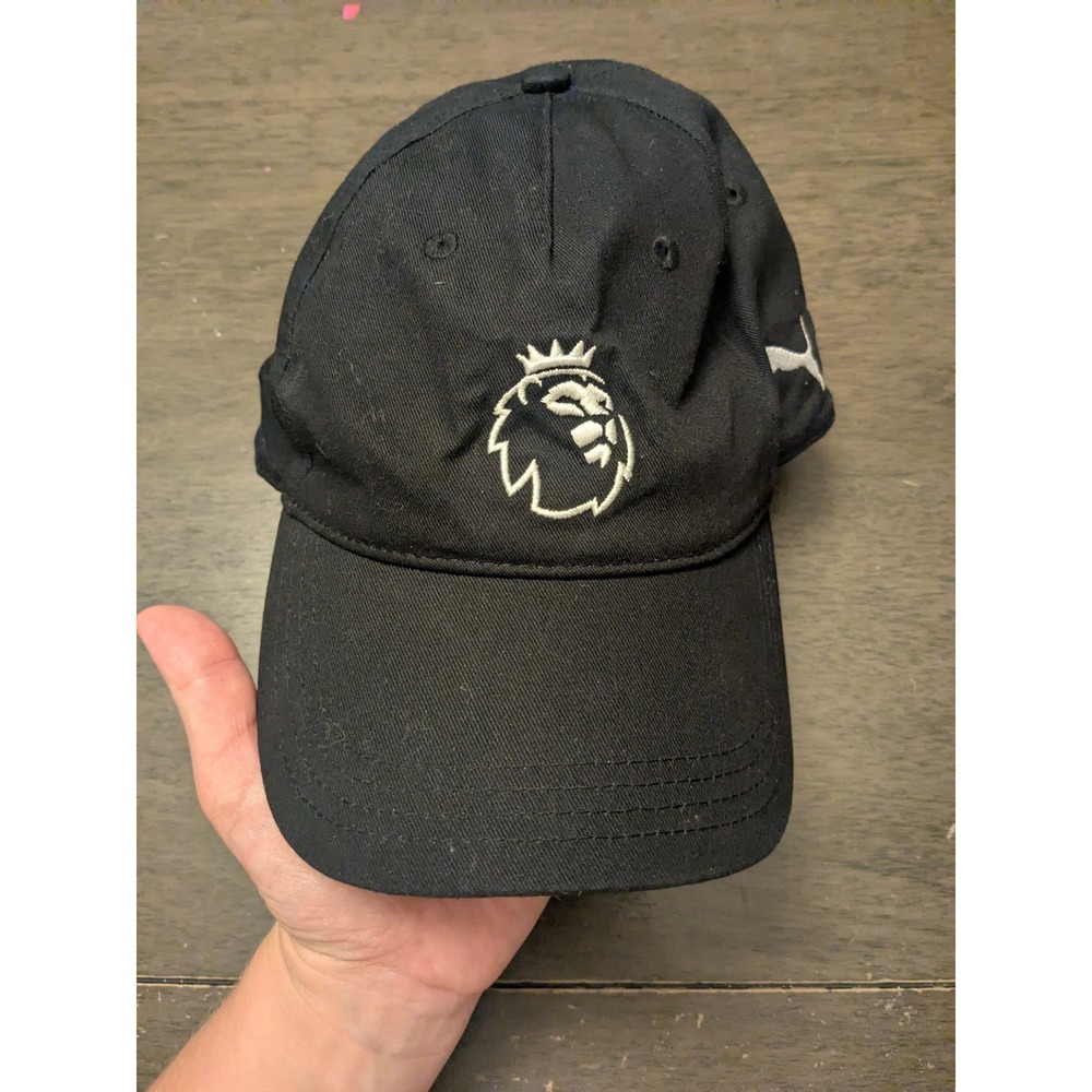 Puma Premier League Soccer Hat Black Adjustable Strapback Cap 028752-01